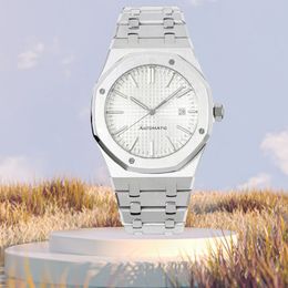 montre automatique pour hommes montre de luxe montre-bracelet entièrement fonctionnelle 40mm mouvement mâle horloge montre entièrement en acier inoxydable bande saphir verre relogio montre cadeau