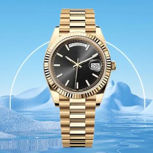 heren automatisch horloge met datum aaa kwaliteit diamant Bezel gouden polshorloge waterdicht lichtgevende elegantie man 2813 automatisch mechanisch uurwerk horloges rolx horloges