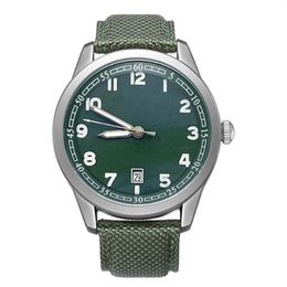 Mens automatisch horloges Army Green Nylon Strap Mechanische polshorloge Men Sport Watch Montre de Luxe polshorloges Relogio2847 292K