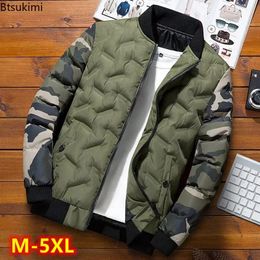 Hommes automne hiver vestes manteaux vêtements d'extérieur Camouflage Bomber veste hommes coupe-vent épais chaud mâle Parkas militaire 240102