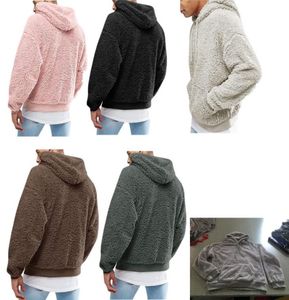 Heren herfst winter sherpa hoodies pluche capuchon sweatshirt junior jongens hiphop fleece hoodie uitloper tops berber trui c2913934