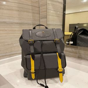 Mens Rugzak Mode Sport Packs Stijlvolle Letter Print Travel Bag Lederen Schooltassen Hoge Capaciteit 43 * 30 CM Luxe Buitenshuis Backpacks