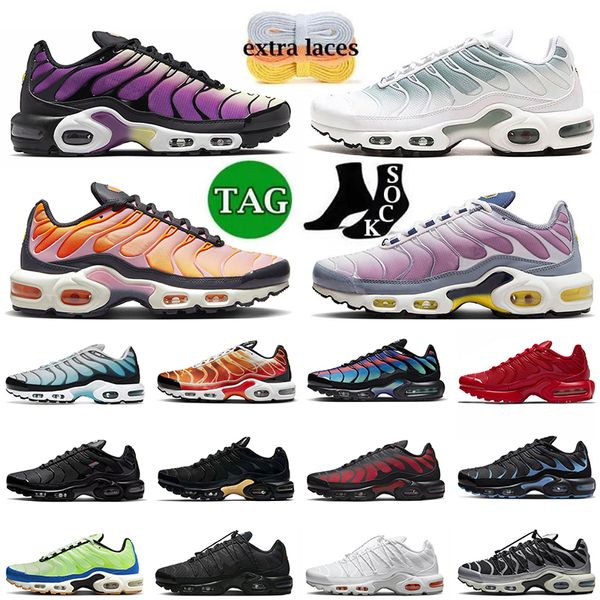 2021 Hommes Femmes Nike Air Max Plus TN SE Chaussures De Course Formateurs Triple Noir Hyper Bleu Bleached Aqua Smoke Grey Oreo Rainbow Outdoor Sport Sneakers 36-46