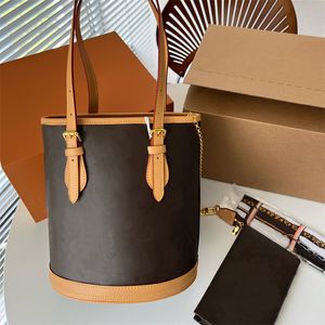 Nieuwe mode Match bucket bags leren bruine tekening Nano bucket tote kleine tas designer dames schoudertassen dhgate bag