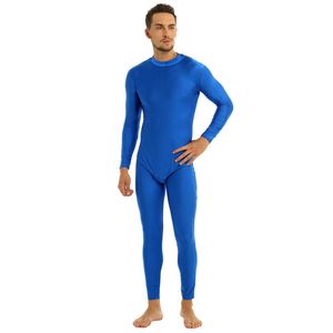 Costumes de danse de juge de ballet pour hommes gymnastique à sauts serrés yoga cyclisme sport unitard bodySuit à manches longues à manches longues