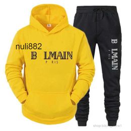 Ballman Balmin Balmani Sudadera con capucha Algodón Mismo traje M3XL Pantalones de moda pura Balmanly Ropa deportiva Chándales Ropa para amantes Chándal D PQOX