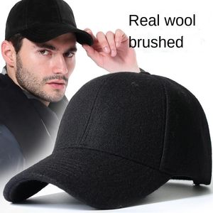 Heren honkbal pet wol winter hoed verdikt grote hoofdomtrek hoed mode warme trucker cap outdoor sport dad hoed 240323