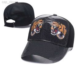 Mulher de beisebol dos homens marca tigre cabeça chapéus abelha cobra leopardo bordado osso casquette chapéu de sol gorras esportes malha boné de caminhoneiro