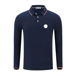 Heren Basic Poloshirts met lange mouwen Designer Shirt t Geborduurde Badge Kleding Maat S-6xl17fp