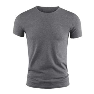 Heren Basic T -shirt Solid kleur Korte mouw T -shirt T -shirt Casual Gym Muscle Crew Neck Slim Fit Tops T Shirts mannelijke kleding 240419