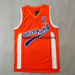Maillot de basket-ball pour hommes Kyrie Irving #2 Oncle Drew Harlem Buckets Jersey cousu