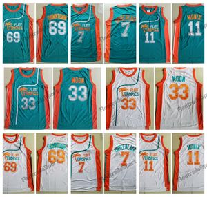 Maillots de basket-ball pour hommes Flint Tropics Semi Pro 33 Jackie Moon 11 Ed Monix 7 Café Noir 69 Downtown Funky Stuff Malone Ed Chemises Sarcelle