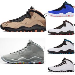 Heren basketbalschoenen 10 Desert Cat Tinker Cement 10s herenschoenen Grey Cool grey iam back Powder blue trainers sport sneaker maat 7-13