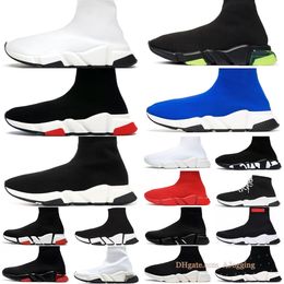 Hommes Femmes Triple S Tricoté Paris Chaussette Chaussures 2.0 3.0 Designer Sneaker Speed Trainer Plateforme En Relief Baskets De Luxe En Plein Air Graffiti Semelle À Lacets Boot Runner Baskets