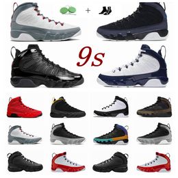 Zapatillas de baloncesto para hombre jumpman 9s gris partícula chile rojo cambiar el mundo soñar hacerlo hacerlo azul perla universidad oro criado patente antracita calzado deportivo al aire libre