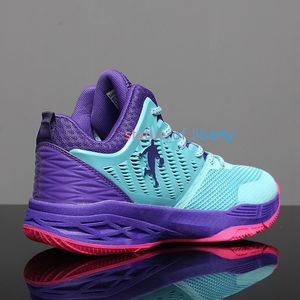 Heren basketbalschoenen heren anti-gladde basketbal ademende schoenen hoge sneakers sportschoenen 36-45 v7