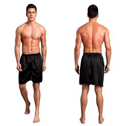 Pantalones cortos de playa para hombre Boxer de seda sólida Estilo informal de verano Relajado Tamaño grande Cómodo de usar Pour Hommes204C