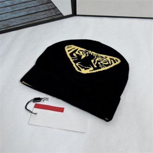 Mens Beanie Womens Knitted Hat Skull Caps diseñador Tiger jacquard Winter Warm sombreros de lana classic high street couple Outdoor Fashion258T