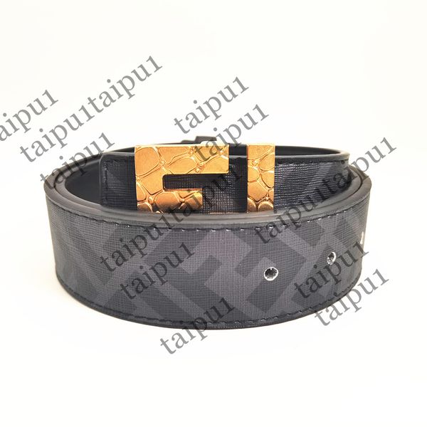 Ceinture pour hommes ceintures pour femmes ceintures de 4,0 cm marque f boucle noire brun ceinture de luxe de mode classique femme grande qualité
