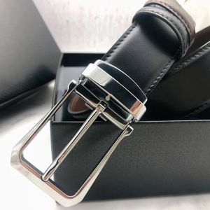Ceinture pour homme Marque de luxe MB ceintures réplique officielle de qualité supérieure Fabriqué en cuir de veau véritable avec ceinture à boucle avancée pour homme MB001