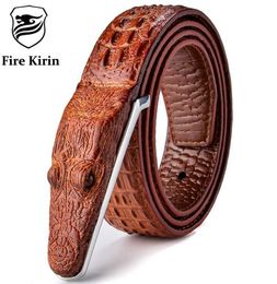 Cinturones para hombres Cinturón de cuero de lujo de diseñador Hombres de alta calidad Ceinture Homme Cinto Masculino Luxo Crocodile Cinturones Hombre 2020 B21442355