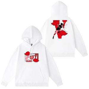 Heren Big V Hoodies Hip Hop Stylist Hoody Vlone Lange mouw Letter Print Hoodie Mannen Dames Paar Sweatshirts Wit High Street 21 kleuren Hoodies Aziatische maat