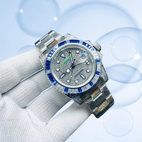Montre d'affaires pour hommes bleu vert montres de créateurs de qualité supérieure automatique mécanique 2813 mouvement verre saphir étanche montre de luxe pour hommes 40mm montres