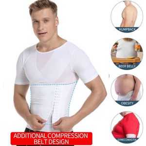 Hommes Body Shaper Compression Chemises Abdomen Shapewear Ventre Minceur Gaine Gynécomastie Shapers Corset Taille Formateur Fajas Tops175