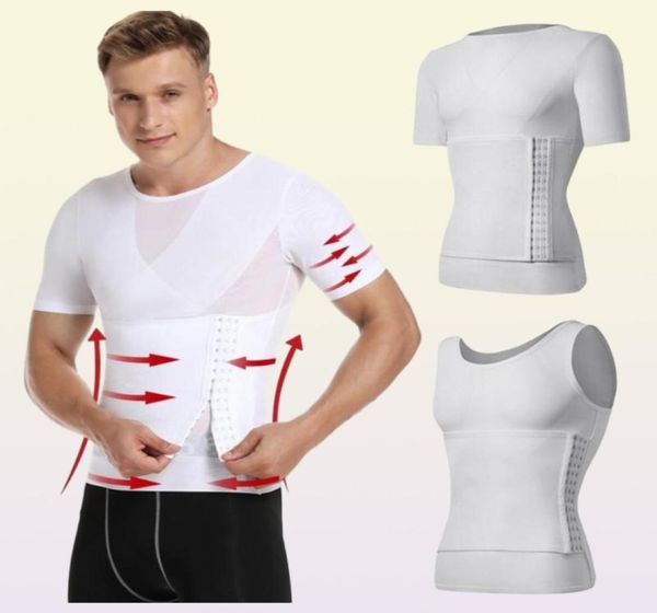 Corps pour hommes Shaper Compression Shirts Abdomen Shapewear Tamim Slimming Sage Gynecomastia Shapers Corset Trainer Fajas Tops131393860
