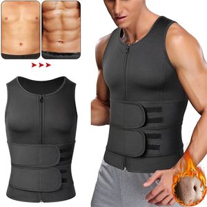 Heren lichaamsvormen mannen taille trainer sauna vest fitness korset buik slanke lichaam shaper buikbuik reducerende shapewear brandvet shirt trimmer riem 220826