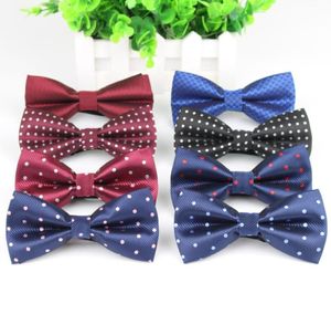 Hommes noeud papillon de haute qualité à pois noir bleu rouge noeud papillon enfant enfants lisse cravate doux papillon mariage bal fête Ties2624955