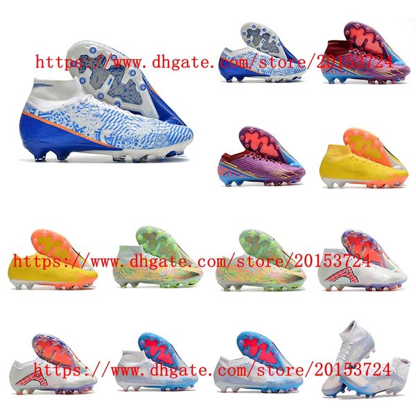 Hombres Niños Mujeres Zapatos de fútbol Zoomes Mercurial Superfly IX Elite AG Tacos al aire libre Scarpe Calcio Crampones de Botas de fútbol Tamaño 35-45EUR