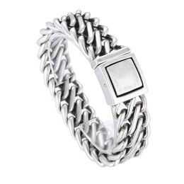 Mens Armband Casting Gevlochten Rijzweep Curb Schakelkettingen Roestvrij Stalen Sieraden 20mm 8.26inch 117g Zware Mooie Geschenken voor Vader. Echtgenoot. Vriendjes