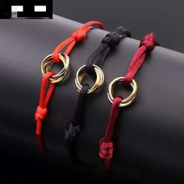 Bracelet pour hommes Bracelet de créateur Mode 316L Bague en acier inoxydable Bracelet à trois anneaux Bracelet à main Couple Bracelets pour femmes et hommes L2