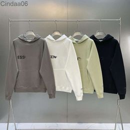 Heren merkkleding trui sweatshirt hoodies trui high street losse borst siliconen letter hooded pluche truien top hoody voor man