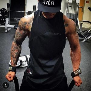 Mens Brand Gym Clothing Bodybuilding Singlets Sports Tank Top Man Fitness Shirt Muscle Guys Sans mante
