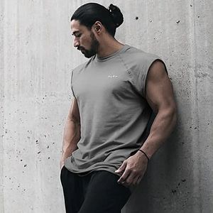 Mens Brand Gym Vêtements Fitness T-shirts sans manches