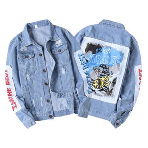 Hommes Marque Jean Vestes Streetwear Designer Mâle Printemps Hip Hop Vol Denim Veste Manteaux Tendance De La Mode Hommes Ripped Jeans Cowboy Casual Survêtement