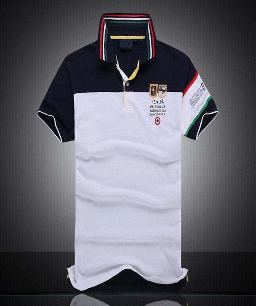 Mens tout neuf Polos Shirt Men Black Watch Classial Classial Custom Fit Sleeve Coton Coton Big Horse Polol Team Tshi2058652