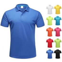 Heren ademend polyester sneldrogend poloshirt unisex sporthals T-shirt Playeras Polos Pour Hommes 240305