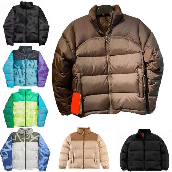 Chaqueta acolchada marrón para hombre Chaquetas de plumón Parkas Abrigo de diseñador Cremallera Veste con capucha negra Estampado de letras para mujer Esquí de invierno Prendas de abrigo cortas para Fe 28