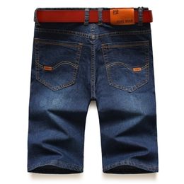 Hommes d'affaires décontracté tout-match jean mince marque de mode classique short en Denim extensible en vrac été bleu pantalon à cinq points 220328