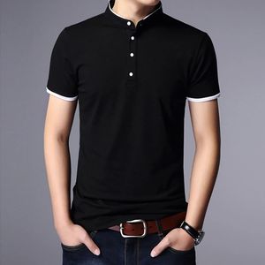 Herenbedrijf Casual Polo T -shirt T -shirt Zomer comfortabel en ademend vast katoenen top 240514