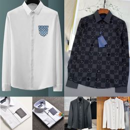 Heren zakelijk casual overhemd Kwaliteitsborduurwerk Zomerblouse Speakerman Lange mouwen bedrukte zijdemix Katoenen overhemd Kleding voor heren Lente Shirts met lange mouwen Heren