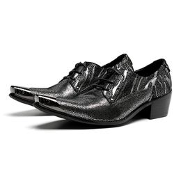 Business pour hommes véritables moteurs de mode en cuir formel oxfords à lacets pointues pointues talons brogues robes chaussures