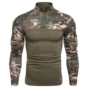 Heren Camouflage Tactische militaire kleding Gevechtshirt Assault Strak T -shirt Legerkostuum met lange mouwen 240521