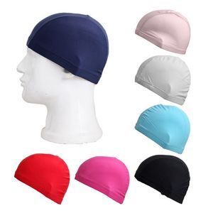 Bonnets de bain unisexe en tissu de nylon bonnets de douche pour adultes bonnets de bain imperméables bonnet de bain solide