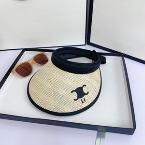 Visières pour femmes vides Top Caps Designer pare-soleil hommes chapeau de paille mode Casquette été plage chapeaux femmes visières Luxurys Cap 2304073D