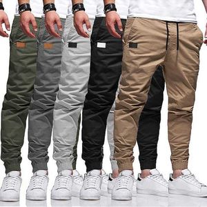 Pantalon cargo pour hommes Pantalon cargo Pantalon de jogging Pantalon décontracté Cordon de serrage Taille élastique Manchette élastique Sports en plein air Course à pied Mélange de coton Streetwear Entraînement