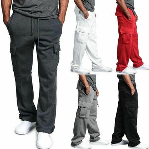 Pantalon Cargo pour hommes, jogging en coton, pantalon de survêtement ample, Long, vêtements de sport, Hip Hop, Streetwear, 4XL